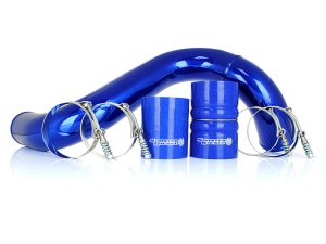 Ford F-250 Intercooler Pipe - Cold Side - Sinister Diesel - Cold Side Charge Pipe - Sinister Blue - `03-`07